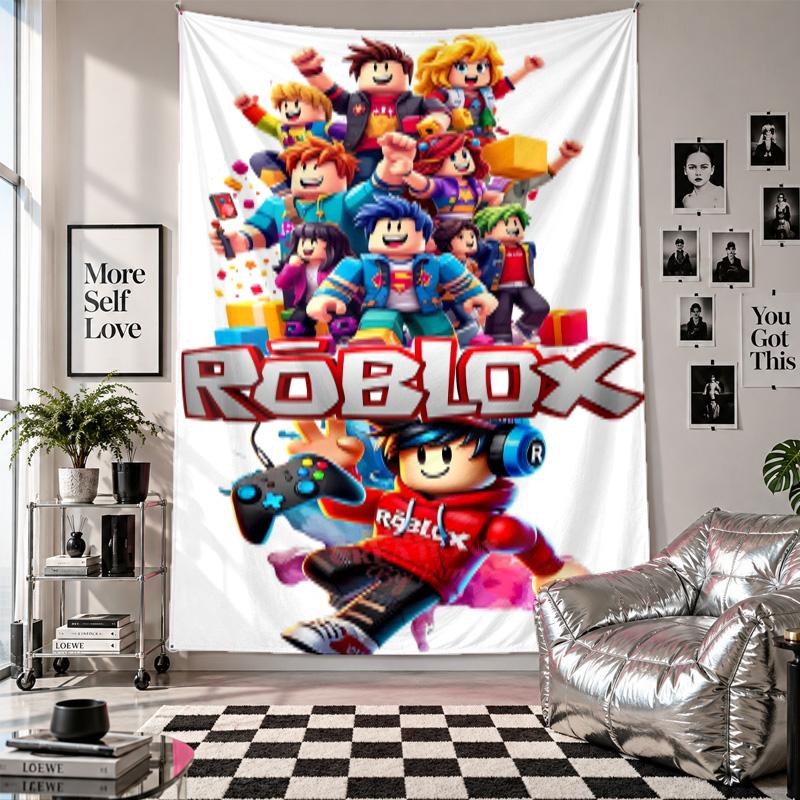 Wall TapestryRoblox Art Hanging Cloth Decorative Background Cover for Room Decoration