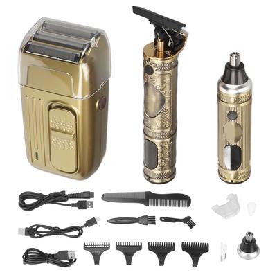 3 в 1 Электрический триммер для волос с ЖК-дисплеем, перезаряжаемая профессиональная машинка для стрижки бороды и носа