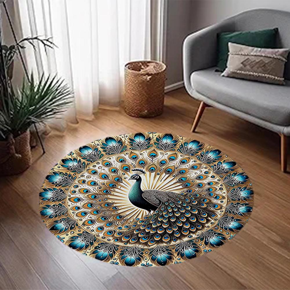 1pc home carpet galaxy peacock design for office decor bedroom gift living room non-slip carpet