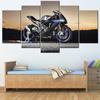 Super Motorcycle 5 Piece Wall Art Canvas Paintings Modern Poster Picture For Home Decor Ready To Hang