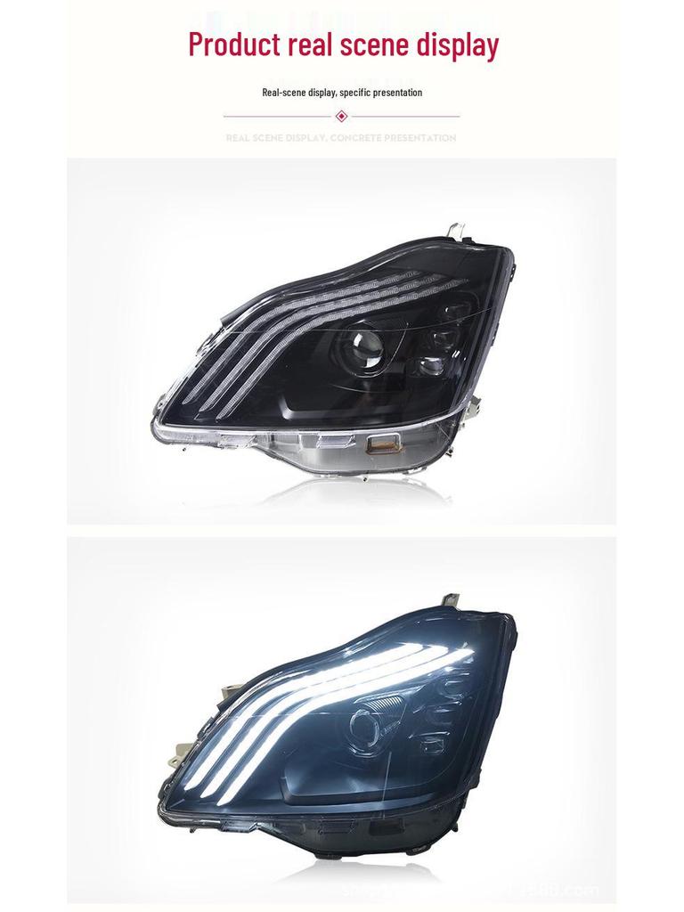 Headlights for 2011-2015 Sonata: Double Lens Xenon with LED Daytime Running Lights