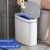 14L Smart Sensor Trash Can Automatic Household Electronic Trash Bin Kitchen Toilet Narrow Seam Garbage Bin Touchless Wastebasket