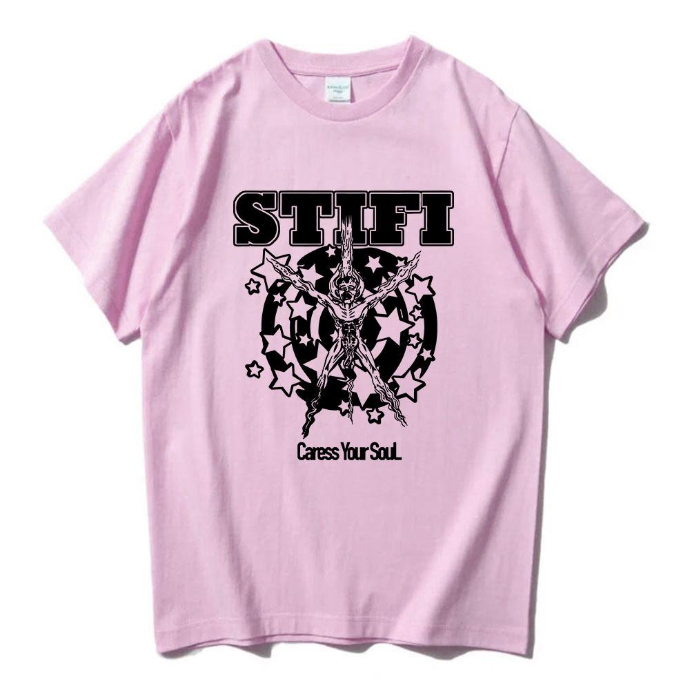 CARESS YOUR SOUL RINGER TEE Рок-группа Sticky Fingers STI FI Футболки с коротким рукавом Хлопковая мужская футболка Футболка с графическим принтом Мужская