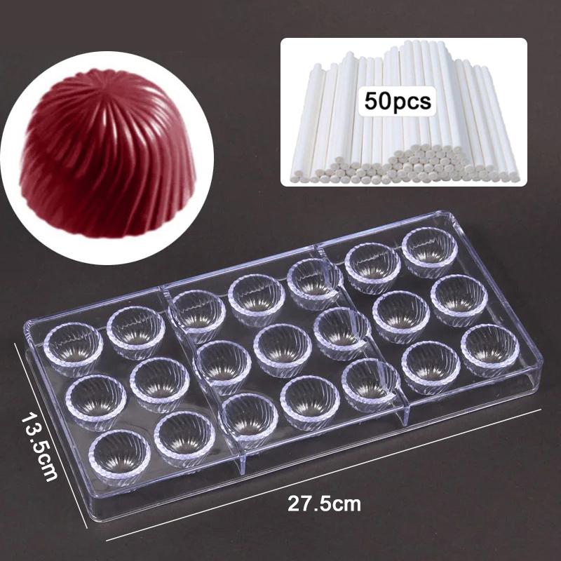 Форма для шоколада Пластиковая леденец на палочке Бумажная палочка Бытовая кухня DIY Инструмент для выпечки Домашние конфеты Прямоугольник В форме сердца TMZ