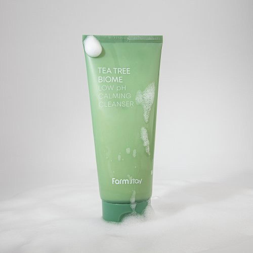 Farmstay Tea Tree Biome Успокаивающее очищающее средство с низким pH 180 мл