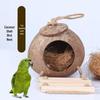 Гнездо для попугаев и зябликов из кокосовой скорлупы - Натуральное соломенное жилище для мелких птиц