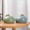Sealed Tea Canister Crackle Glaze Tea Storage Box Chinese Style Storage Jar  Home Decoration