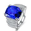 Мужское кольцо из стерлингового серебра 925 пробы, аксессуары на палец для парня, подарок на годовщину, супер сверкающий кристалл, квадратное кольцо, мужское ювелирное изделие