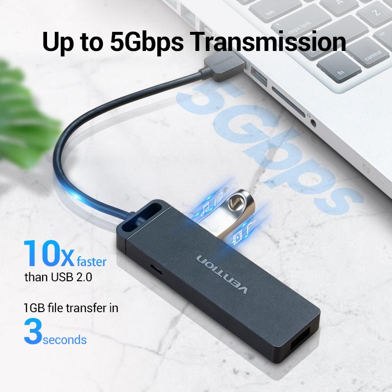 Vention USB HUB 3 0 адаптер 4 порта USB 3.0 сплиттер высокоскоростной OTG адаптер для ноутбуков компьютерные аксессуары 2.0 концентратор USB