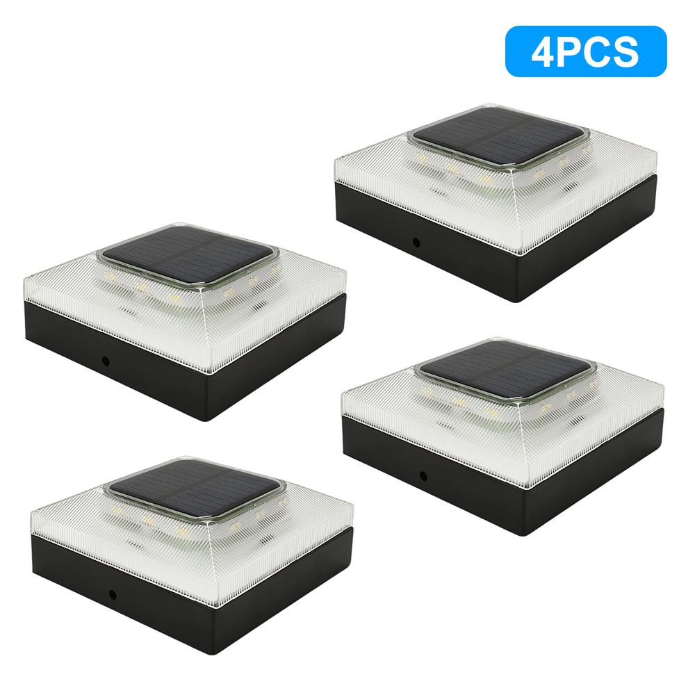 Solar Post Cap Light Outdoor 4x4 Fence Post Solar Light IP65 Waterproof With 3 Modes Solar Powered Deck Fence Cap Light