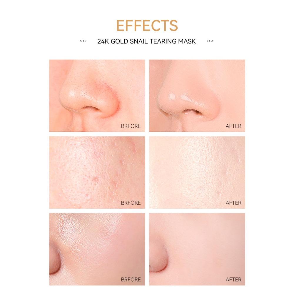 Маска LAIKOU Gold Leaf Snail Tear Mask 50 г, цветная коробка Очищающие средства по уходу за кожей