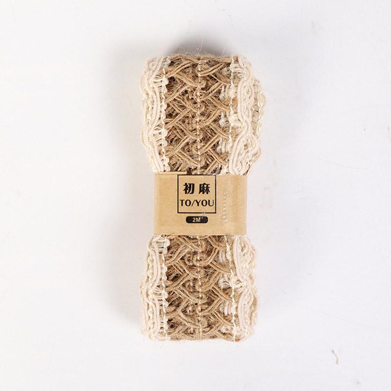 Festival Decoration Crafts Natural Ribbon Jute Burlap DIY Party Supplies Hemp Ribbon Gift 2M/Roll