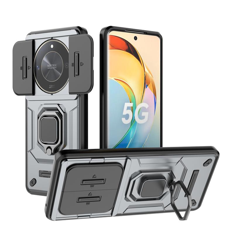 Для Чехол Honor X9B Чехол Honor X9B Capas Новый Броня Противоударный Задний Бампер Сдвижная Защита Объектива Камеры Кольцо-Держатель Fundas Huawei Honor X9B