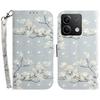 Для Xiaomi Redmi Note 13 5G/Note 13 5G (Китай) Чехол с 3D-принтом и кожаной обложкой со шнурком
