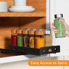 Выдвижной органайзер для специй для шкафа Сверхпрочная выдвижная полка для специй для внутренних шкафов Кухонный шкаф Органайзер для приправ