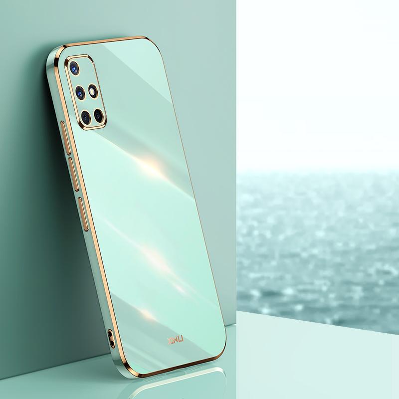 Для Samsung Galaxy A51 4G Чехол Роскошный Квадратный Гальванизированный SM-A515F, SM-A515F/DSN Чехол для телефона Ударопрочная Силиконовая Задняя Крышка Fundas