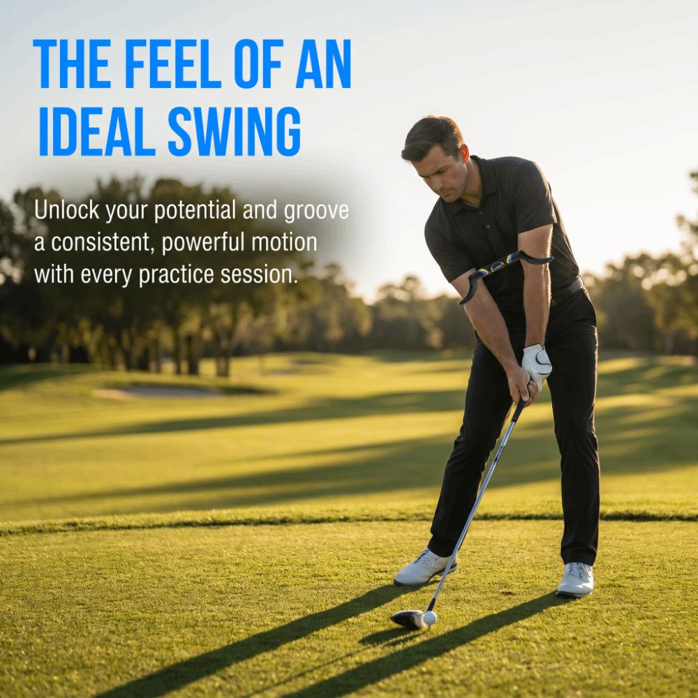 Horn Pole Design Golf Swing Trainer Plastic Material Alignment Aid Beginner Training