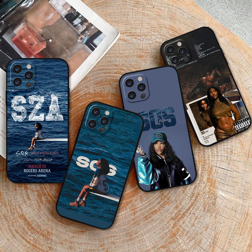 Чехол для телефона с изображением певицы SZA и рэпера SOS для Apple iPhone 15 14 16 13 12 11 Pro Max Mini 8 7 X XS XR SE, силиконовый, противоударный, задняя крышка