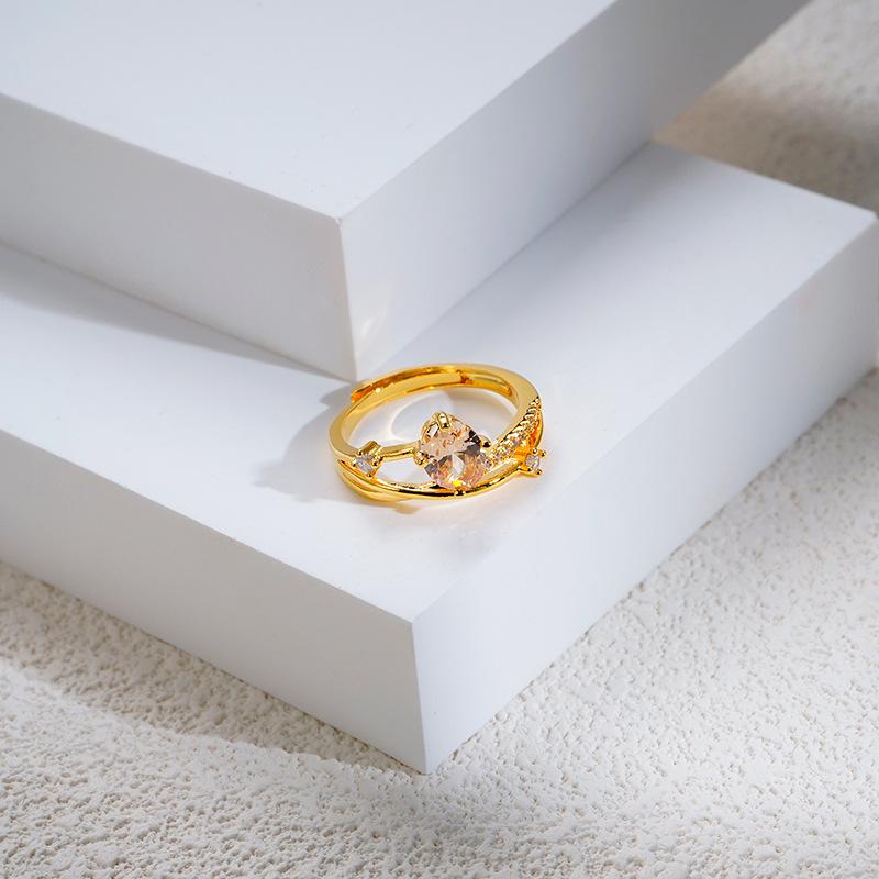 Кольцо с бриллиантами Universe Planet Track Flash Light Luxury French Cross Персонализированный дизайн Кольцо с бриллиантами Index Ring Предложение подарить своей девушке