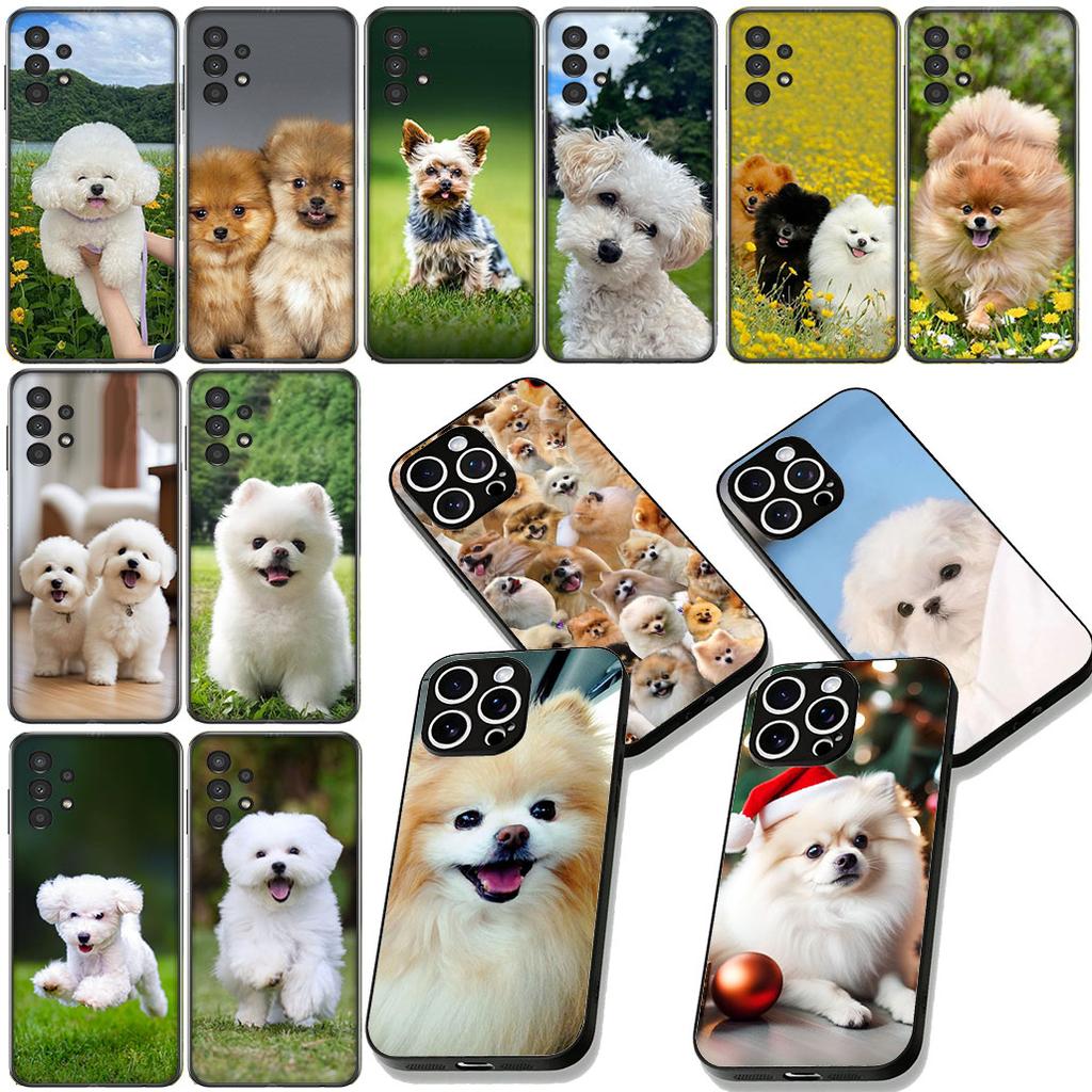 Bichon Frise Pomeranian Dog Phone Case for Samsung Galaxy Note 20 9 10 S8 S10 Lite S9 Plus A54 A53 A21S S10E A17 Cover Casing