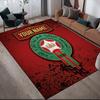 Custom Name Morocco national football team Flannel Pattern Square Carpet,Area Rug,Carpet Rug for Living Room Bedroom Sofa Playroom Decor,Non-slip Floo