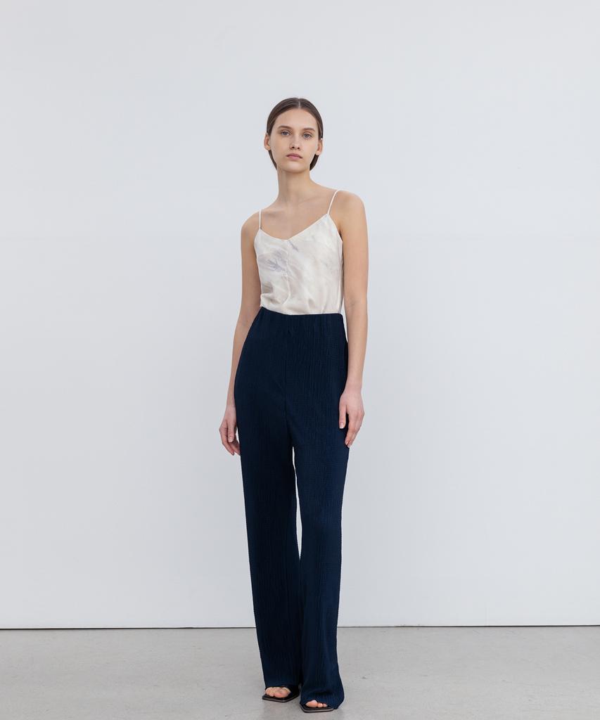 RE RHEE High Rise Pleated Pants Na