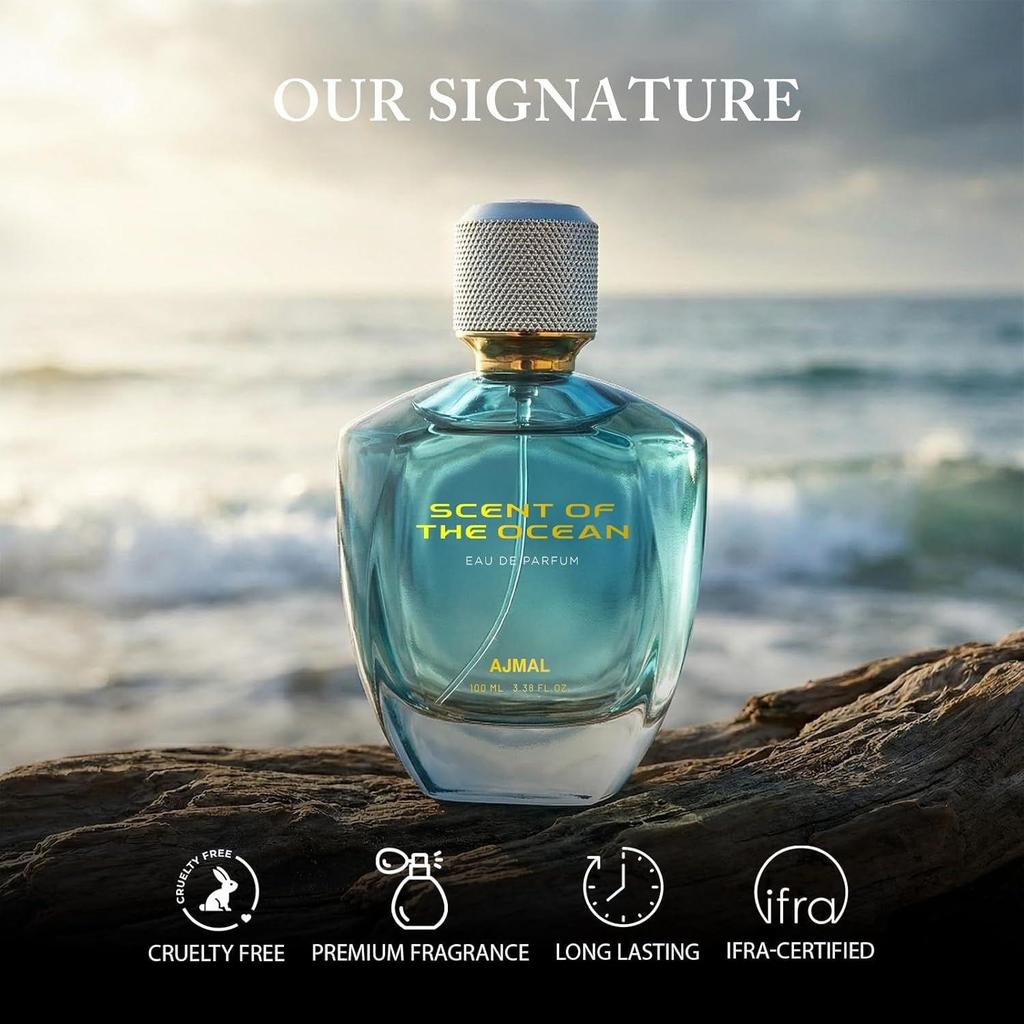 Ajmal Scent of the Ocean Unisex Perfume | 100ml Eau De Parfum for Man & Woman |