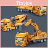 Excavator Simulation Mixer Truck Mounted Soil Truck Toy Model Can Rotate