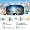 Odoland Ski Helmet with Snowboard Adjustable Impact Size Small Kids' Goggles, Helmet, Size, Anti-Fog, Resistant, Breathable, Cyan,