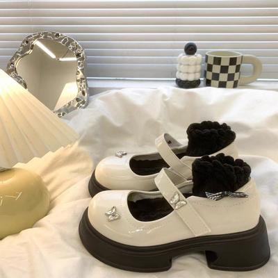 Модная обувь женская 2025 Мэри Джейн женские туфли на высоком каблуке классические с круглым носком на платформе на толстом каблуке туфли-лодочки для универсального кристального повседневного ношения