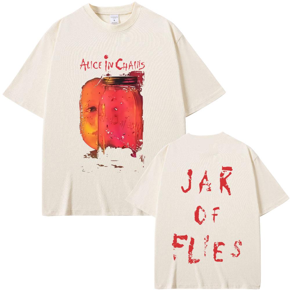 Rock Band Alice in Chains Jar of Flies Album Graphic Tshirt Unisex Women Gothic Punk Pop Music Streetwear Male Fashion T Shirts