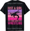 Just A Girl Who Loves Wrestling Girl Wrestle Wrestler T-Shirt Cotton Streetwear Tee Shirt Short Sleeve Unisex Loose Clothing