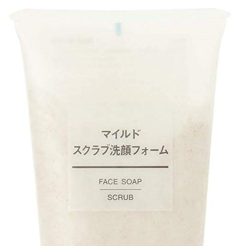 MUJI Мягкая очищающая пенка для лица с эффектом скраба, большая емкость, 1 шт. (х 1)