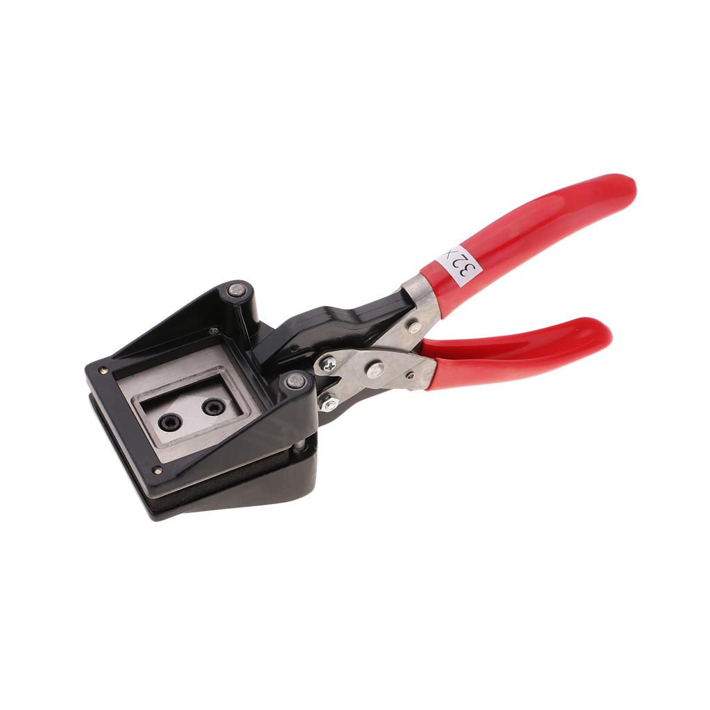 22x32mm ID Photo Punch Keyring Picture Die Cutter Handheld Photography Plier Cutting Tool