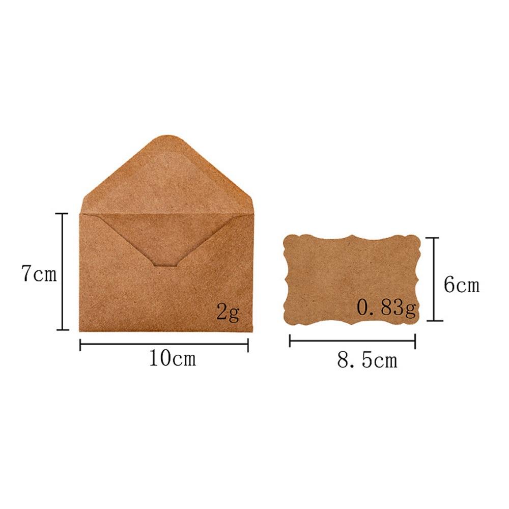 20 Set Card&Envelope Kraft Paper Blank Greeting Card Wedding Christmas Party Invitation Greeting Card for Thanksgiving New Year