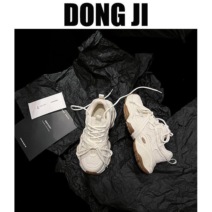 Обувь для папы женская весна-лето 2024 года, новая модная, на толстой подошве, усиливающая рост, сверхлегкая, нескользящая, повседневная, универсальная, модная, брендовая спортивная обувь