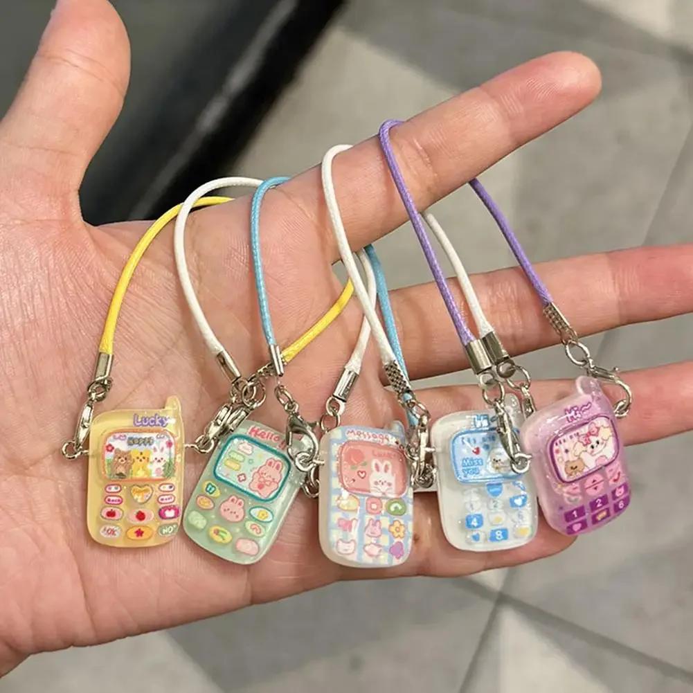 Doll Mini Pendant Cartoon Cute Little Mini Mobile Phone Ornament For 15-17Cm Labubu Pendant Accessories Sweet Couple Gifts