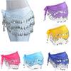 Belly Dance Hip Scarf Wrap Belt Tribal Sash Skirt Silver 128 Coins