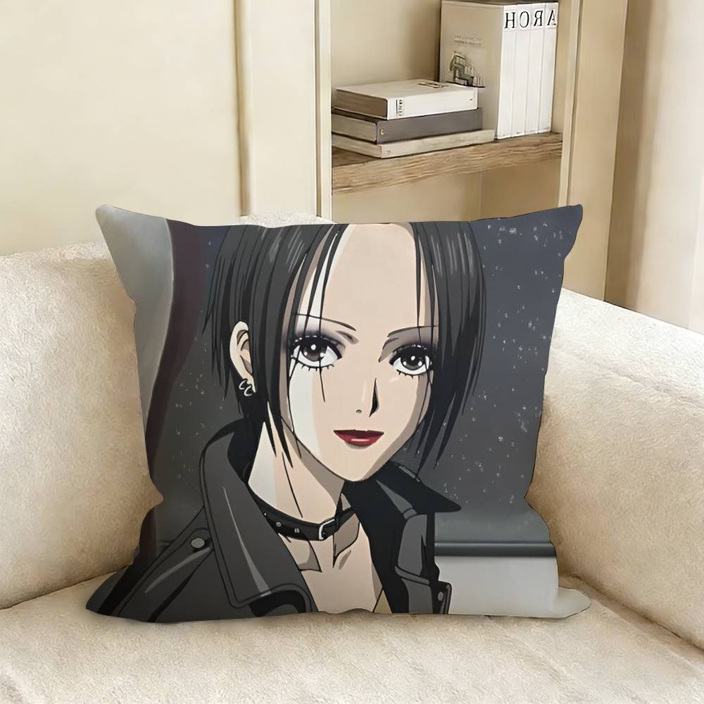 Japanese Classic Anime N-Na N-Na Pillow Case Living Room Sofa Cushion Cover Suitable For Home Bedroom Room Decoration