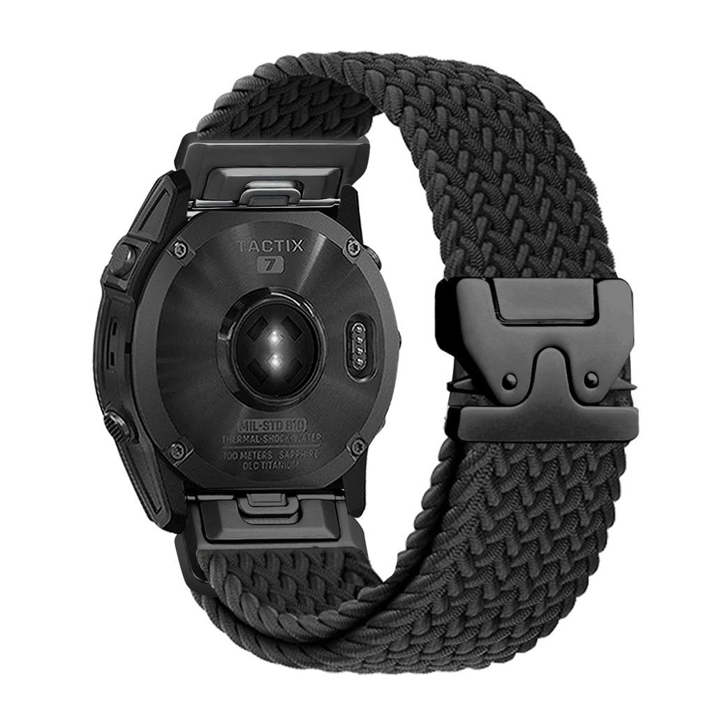Плетеный петлевой ремешок 20/22/26 мм для Garmin Fenix 8/7/6/5 Forerunner 965 970 265 165 570 Пряжка-парашют Нейлоновый ремешок для часов