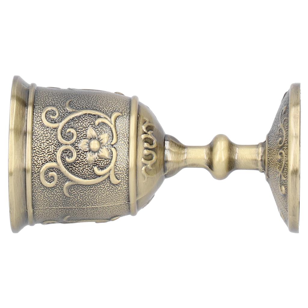 Bronze Wine Cup Vintage Goblet EmNaBossed Europn Royal Chalice Whiskey Drink Party Supplies