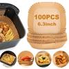 Disposable Air Fryer Paper Liner: 100PCS 8 Inch Square :Iner , Oil Proof And Waterproof Non-Stick Basket