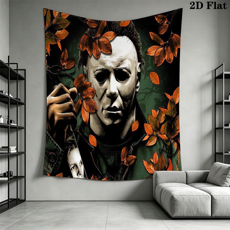 Horror Icon Tapestry Halloween Decor Tapestry Background Cloth Wallmounted Work Of Art Wall Decoration Background Cloth