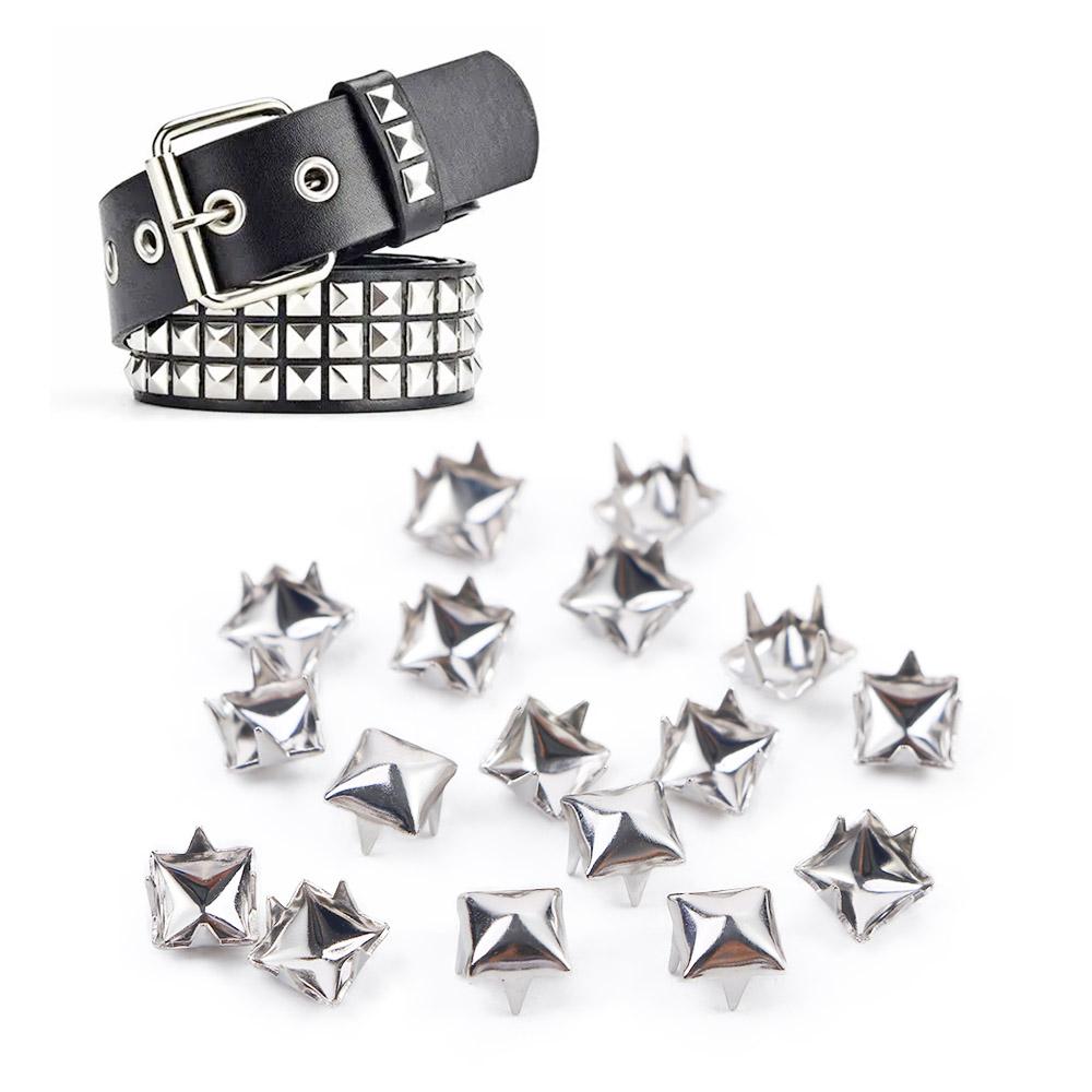 for Hat,Bag,Clothes Pyramid Shape Quality Sewing Decor Garment Supplies DIY Studs Square Rivets