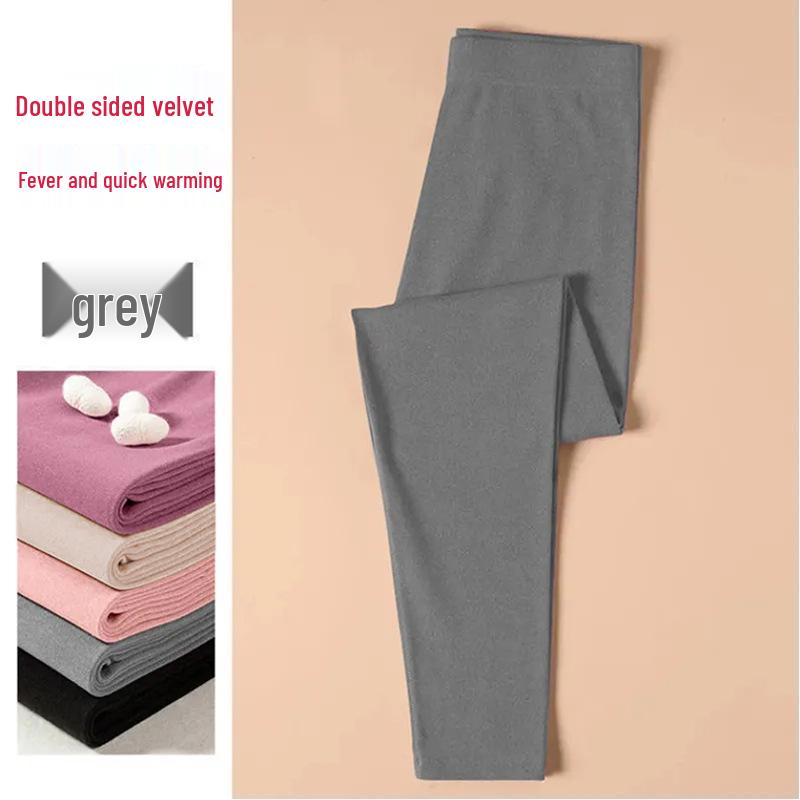 Double-Sided Thermal Fleece Cold-Resistant Slimming Pants for Autumn/Winter Versatile Warm Inner Wear