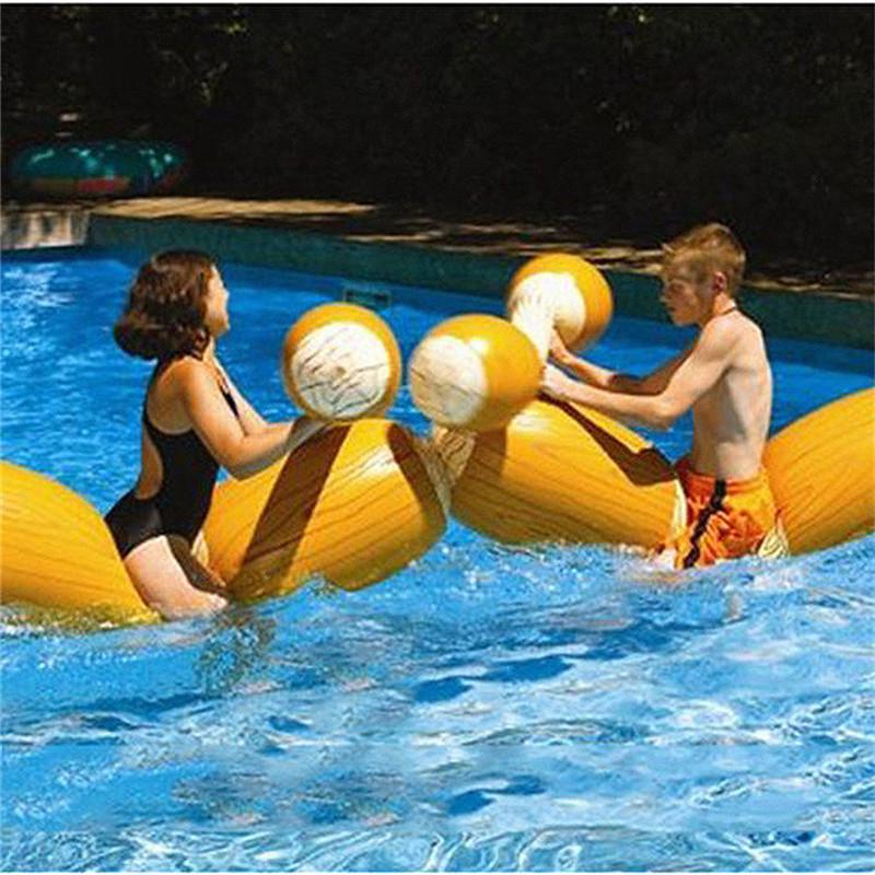 Inflatable Water Stick Game - Floating Raft Competition