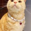 Adjustable Pet Pearl Necklace Cat Dog Pearl Collar Wedding Party Pet Jewelry Accessories Pet Products Pet Birthday Gifts