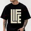 Funny Life Lettering Motorcycle Cotton Casual T-shirts Mens Summer Cycling Sportswear Top Tees 2026