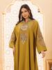 AB430 Women's Embroidered Cord Pullover Dress Robe