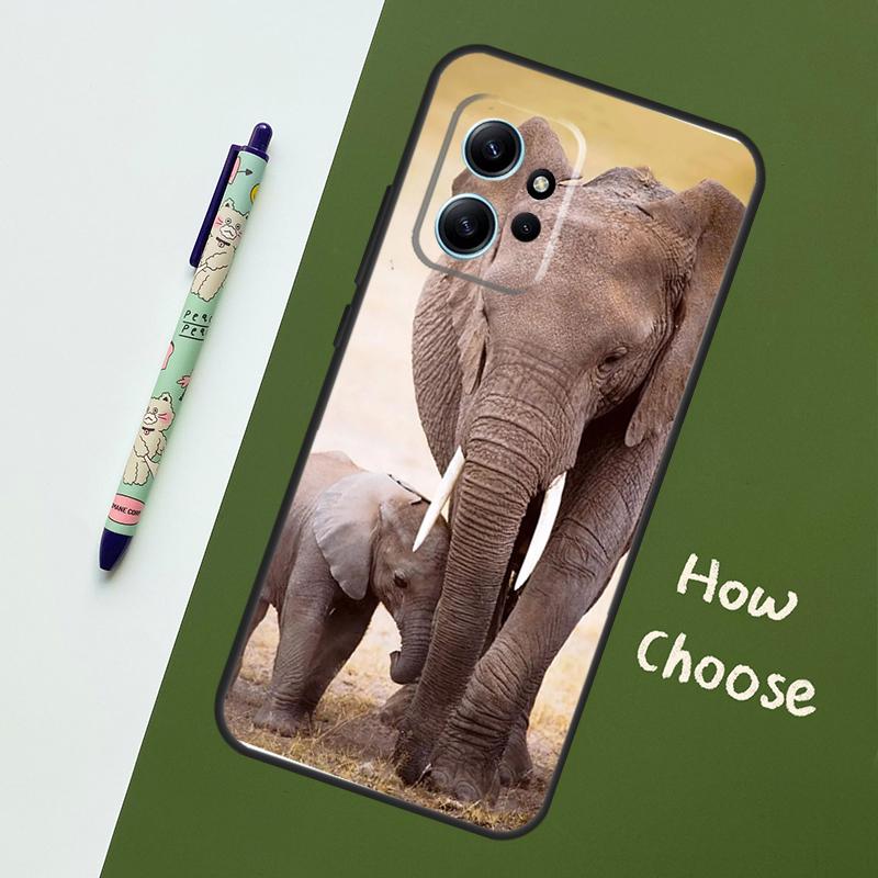Elephant Baby Nature For Xiaomi Redmi Note 12S 11S 10S 9S Note 12 8 9 10 11 Pro Phone Case For Redmi 12 9 C 10C